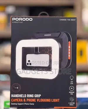 Porodo Lifestyle Handheld Ring Grip Vlogging Light