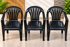 1 Pc Black Colorful Plastic Stackable Chairs
