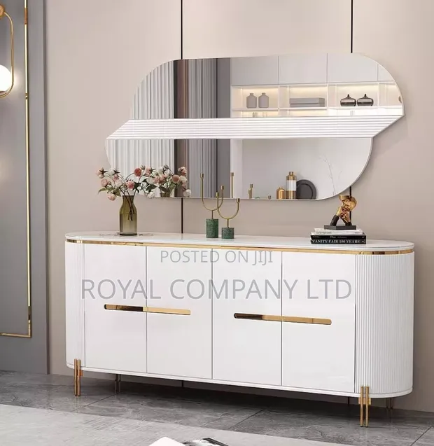 Genuine Strong Golden Console Table with Drawers - 1