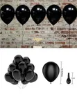 12 Inch Matte Black Balloons (100 Pieces) - 1