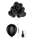 12 Inch Matte Black Balloons (100 Pieces) - 2