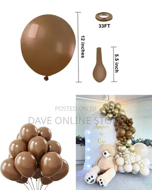 12 Inch Brown Balloons (100 Pieces)