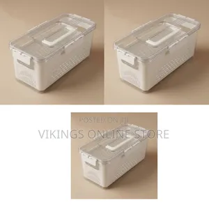 Transparent Acrylic Storage Box with Lid (34x17x15 cm)