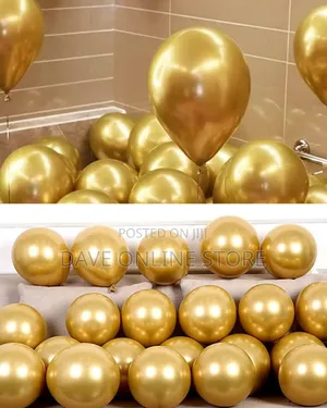 100 Pieces 12-Inch Gold Round Balloons