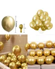 100 Pieces 12-Inch Gold Round Balloons - 2