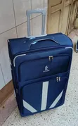 Future Soft Sided Trolley Suitcase - Navy Blue - 1