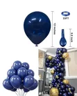 12 Inch Navy Blue Round Helium Balloons (100 Pieces) - 2