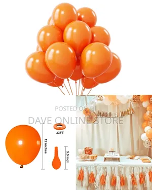 100 Pieces 12-Inch Matte Orange Balloons