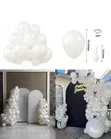 12 Inch White Ivory Matte Balloons (100 Pieces) - 1