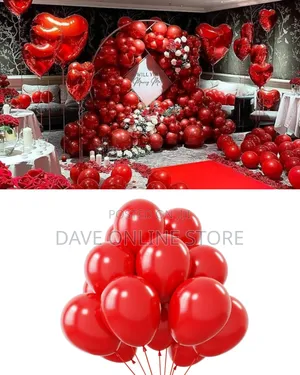 12 Inch Red Balloons (100 Pieces)
