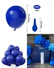 12 Inch Blue Matte Balloons (100 Pieces) - 2