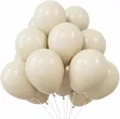 12 Inch 100 Pieces Cream Matte Balloons - 1