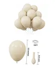 12 Inch 100 Pieces Cream Matte Balloons - 2