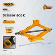 INGCO 1-Ton Scissor Jack Car Jack Heavy Duty Lifter - 2