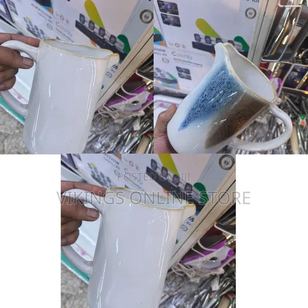 Milk Ceramic Stoneware Serving Jar - 1
