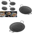 Stainless Steel Round BBQ Grill Frying Pan with Handle - 2