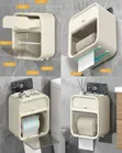 3-in-1 Wall-Mounted Toilet Paper Holder & Bathroom Organizer - 2