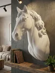 Majestic Horse Head Wall Mount Sculpture - 1