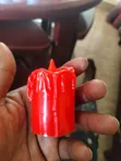 White and Red 12 Medium LED Battery Operated Candles - 4