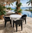 Diamond Back Plastic Chairs and Table Set - 1