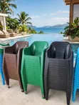 Morissom Outdoor Dining Plastic Chairs - 3