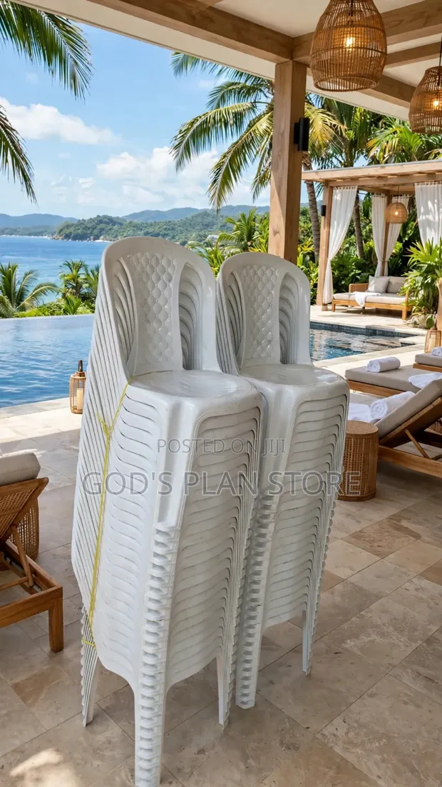 Sturdy Stackable Plastic Chairs - Brand New - 1