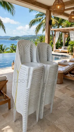 Sturdy Stackable Plastic Chairs - Brand New