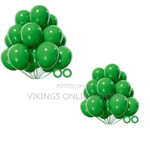 100 Pcs Dark Green Latex Party Balloons (12 Inch)