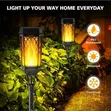 6pcs Solar Torch Lights - Flickering Flame Effect - 4
