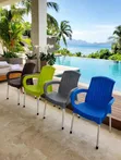 Brand New Plastic Dining Chairs (Brown) - 1
