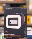Porodo Handheld Ring Grip with Tripod and Light - 1