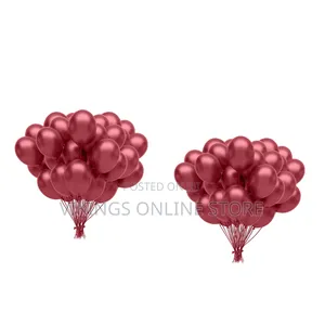 100Pcs Shiny Burgundy 12 Inch Balloons