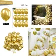 Gold Latex Helium Balloons (50pcs, 12 Inch) - 1