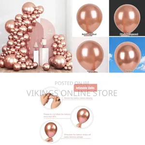 50 Pcs Rose Gold Chrome Balloons (12 Inch)