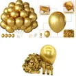 50 Pcs Metallic Gold 12 Inch Balloons - 1