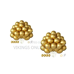 50 Pcs Metallic Gold 12 Inch Balloons