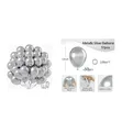 Metallic Silver 12-Inch Latex Balloons (50pcs) - 2