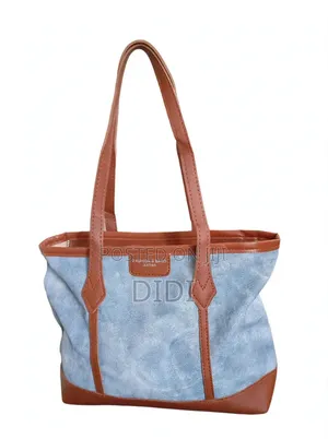 Full Leather Tote Bags - Blue