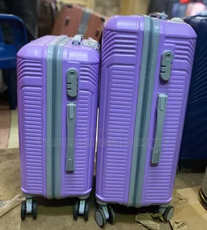 Goodpatner Purple Striped Locker Suitcase (2-Piece)
