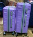 Goodpatner Purple Striped Locker Suitcase (2-Piece) - 2