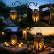 Solar Outdoor Lantern with Flicker LED Candles (2 Pack) - 2