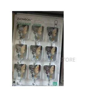 Pack of Self-Adhesive Wall Hooks (Butterfly Design)