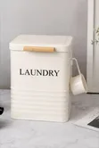 Farmhouse-Style Metal Laundry Detergent Storage Bins - 1