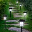 4pcs Warm White Outdoor Solar Pathway and Garden Lights - 2