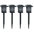 4pcs Warm White Outdoor Solar Pathway and Garden Lights - 3