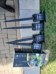 4pcs Warm White Outdoor Solar Pathway and Garden Lights - 4