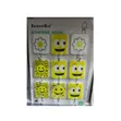 Pack of Self-Adhesive Wall Hooks - Yellow Smiley & White Flower - 1