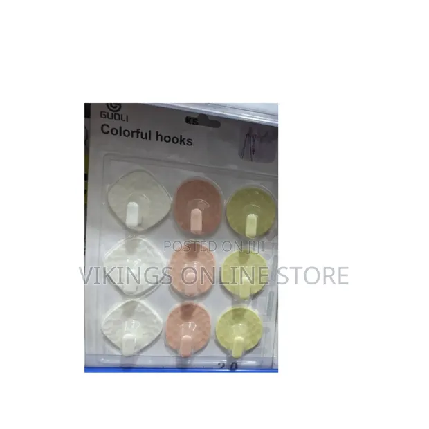 Guoli Self-Adhesive Wall Hooks (9 Pcs) - 1