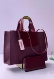 BAGCO Large Structured Tote and Wallet Set - 1