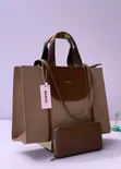 BAGCO Large Structured Tote and Wallet Set - 4